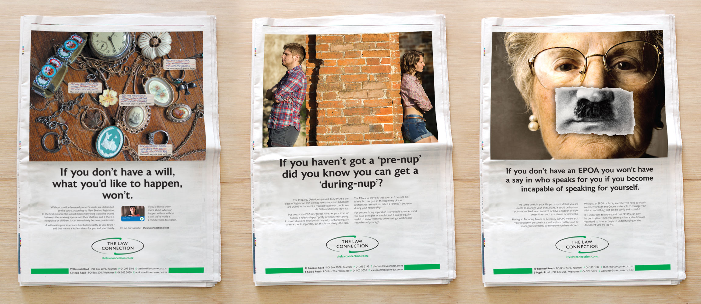 Press advertising design