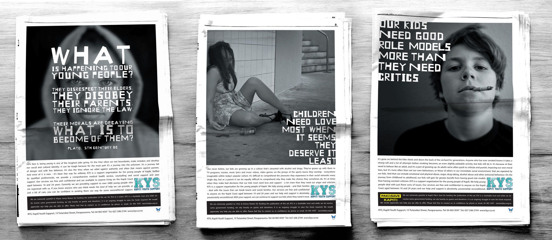 Kapiti Youth Support, Luvly, Advertising