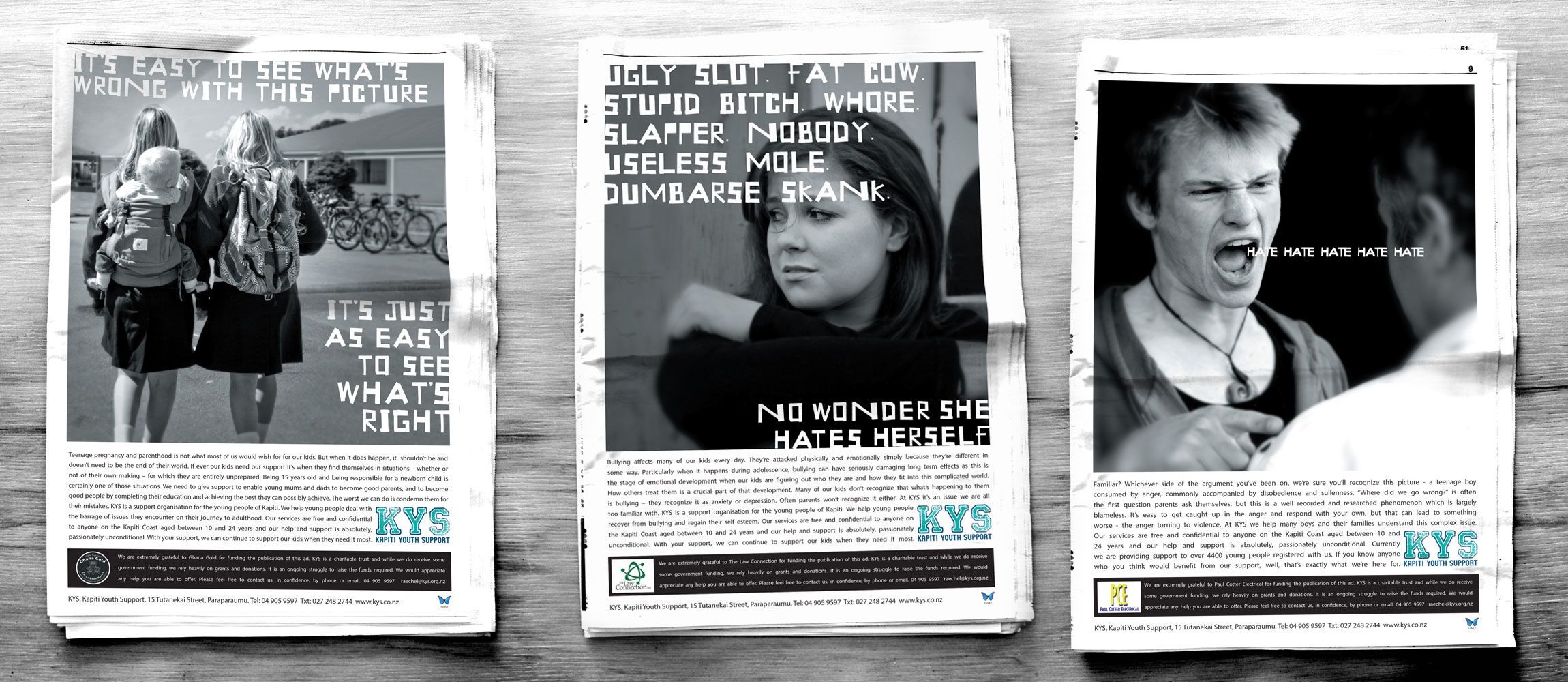 Kapiti Youth Support, Luvly, Advertising