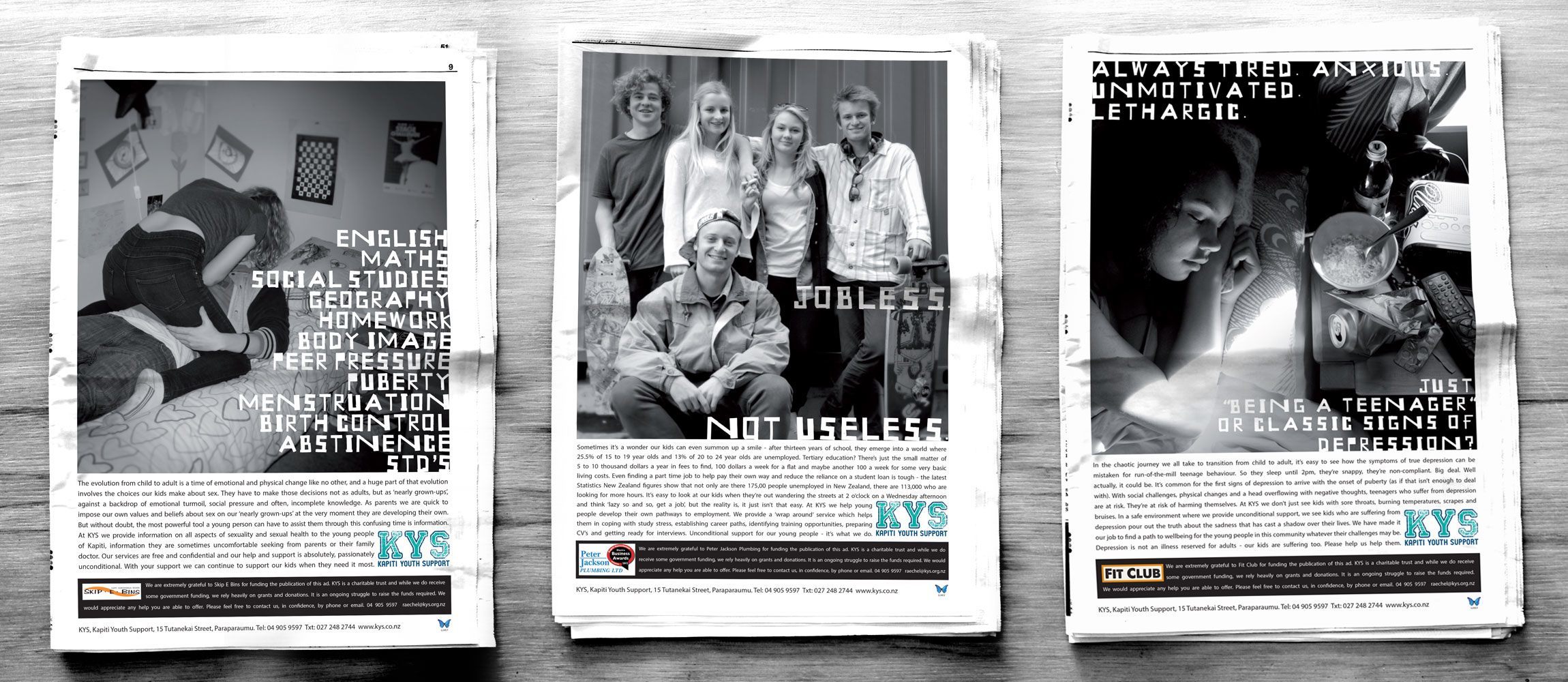 Kapiti Youth Support, Luvly, Advertising