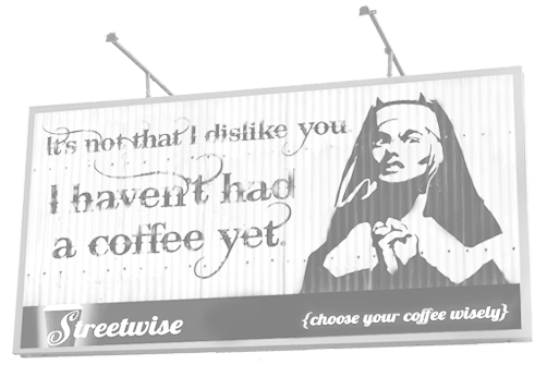 luvly billboards coffee ads for streetwise coffee